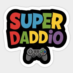 men Super daddio Funny Nerdy fother daddy Sticker